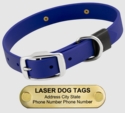 LASER BIG DAWG -- ROYAL BLUE 1 in. Biothane Standard Collar