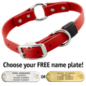 CHERRY RED BIG DAWG 1 in. Biothane O-Ring Collar