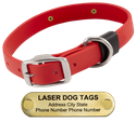 LASER BIG DAWG -- CHERRY RED 1 in. Biothane Standard Collar
