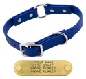THE little DAWG -- ROYAL BLUE 3/4 in. Biothane O-Ring Collar -- 15 in. Neck