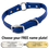 THE little DAWG -- ROYAL BLUE 3/4 in. Biothane O-Ring Collar -- 15 in. Neck