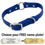  shop THE little DAWG -- ROYAL BLUE 3/4 in. Biothane O-Ring Collar -- 15 in. Neck