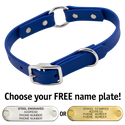THE little DAWG -- ROYAL BLUE 3/4 in. Biothane O-Ring Collar -- 15 in. Neck
