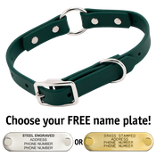  shop THE little DAWG -- FOREST GREEN 3/4 in. Biothane O-Ring Collar -- 15 in. Neck