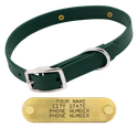 THE little DAWG -- FOREST GREEN 3/4 in. Biothane Standard Collar