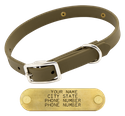 THE little DAWG -- OLIVE GREEN 3/4 in. Biothane Standard Collar