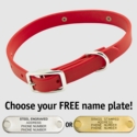 THE little DAWG -- CHERRY RED 3/4 in. Biothane Standard Collar