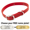 THE little DAWG -- CHERRY RED 3/4 in. Biothane Standard Collar