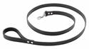 BLACK "The Roxy" Premium 2-Ply Leather Snap Lead - 6ft. x 1 in.