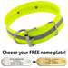 YELLOW 1-1/2 in. Beaded Reflective D-End Dog Collar