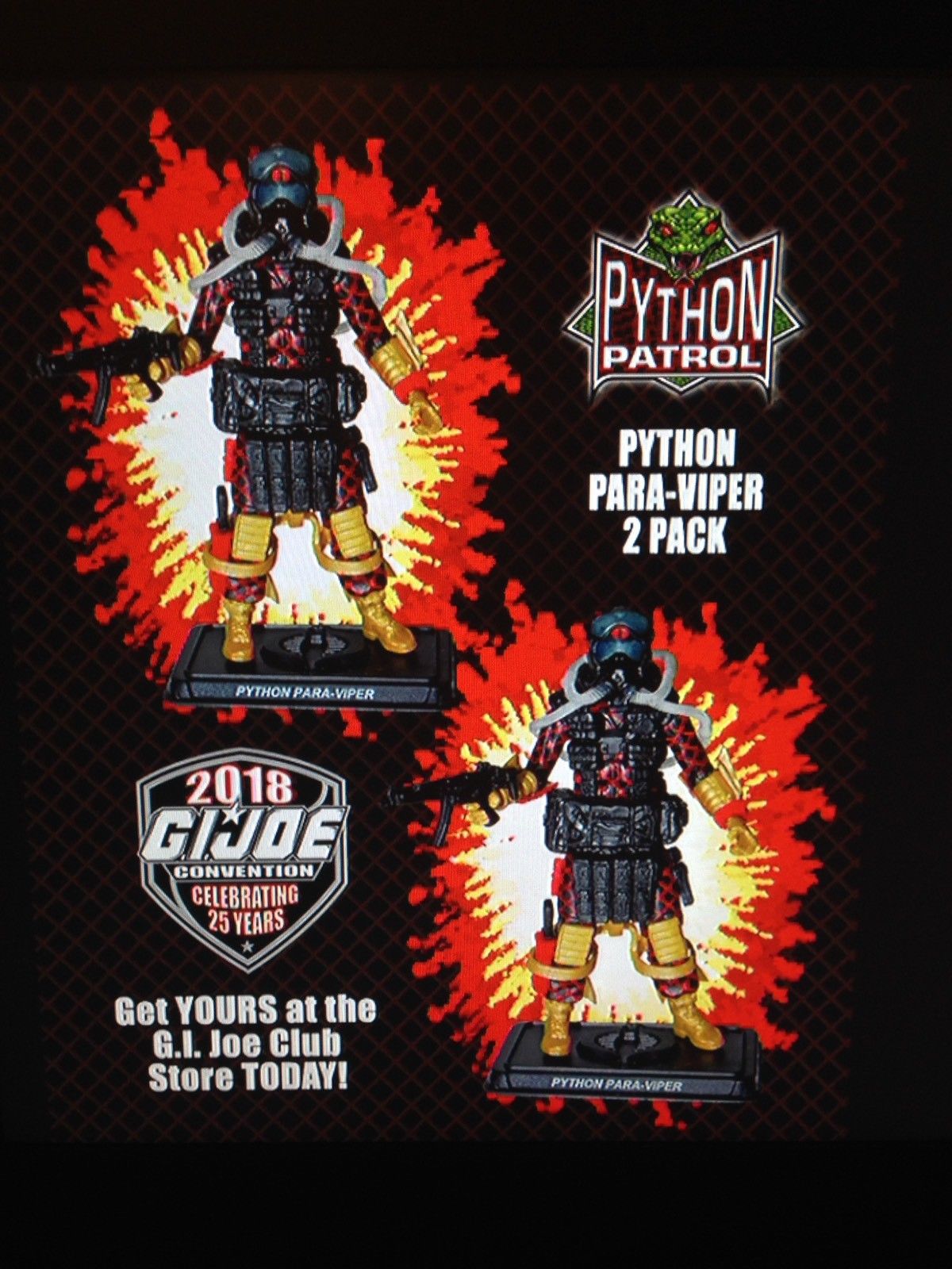 GI JOE 2018 Joecon Convention Exclusive Python Patrol Para Vipers
