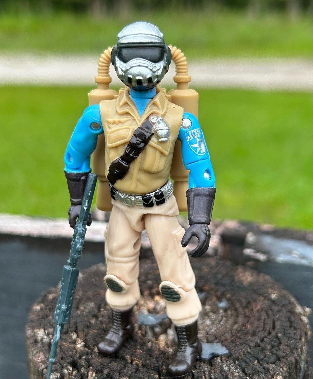 GI JOE 2023 Black Major Steel Brigade Repro 3.75" Action Figure Mint