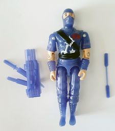 1GI JOE CUSTOM Black Major BM Vintage Style Translucent STORM SHADOW V1 BLUE Action Figure GI Joe Action Figures & G.I. Vintage Toys at Guru-Planet