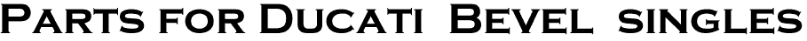 Parts for Ducati  Bevel  singles 