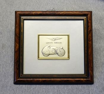 Moto Guzzi 75th Anniversary Sterling Silver Plaque