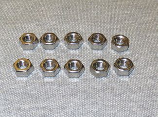 Stainless Steel Hex Nut, 8mm bag of 10