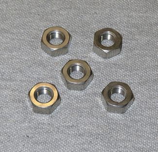 Stainless Steel Hex Nut 1.25mm Pitch, Bag of 5
