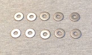Stainless Steel Large OD Flat Washer, 6mm bag of 10