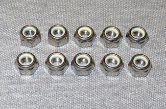 Stainless Steel Nylock Nut, 8mm bag of 10