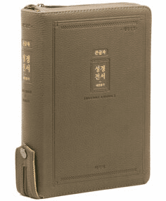 Large Print Korean Bible & Hymnal (Mocha Brown)(NKR72EAB) (index)(zipper)