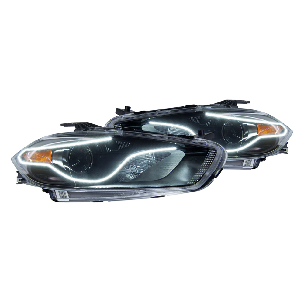 Oracle Halo Head Lights Complete Assemblies OEM Style for Dodge Dart