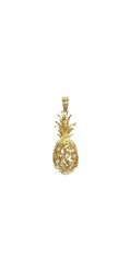 14K Gold Diamond Cut Pineapple Pendant S Hawaii