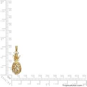 14K Gold Diamond Cut Pineapple Pendant S Hawaii