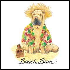 Aloha Dog Beach Bum T-Shirts