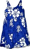 Aloha Dress for Kids White Hibiscus Cute Blue Aloha Dress for Kids White Hibiscus Cute Blue