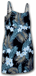 Aloha Dress Royal Palms Spaghetti Black (S-XL) Aloha Dress Royal Palms Spaghetti Black (S-XL)