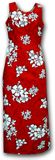 Aloha Dresses White Hibiscus Red Long Tank (XS-L)