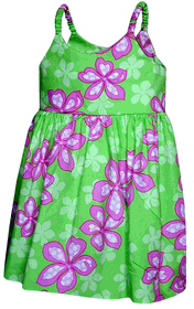 Aloha Hibiscus Toddler Girl Cute Dress 3539Green Aloha Hibiscus Toddler Girl Cute Dress 3539Green