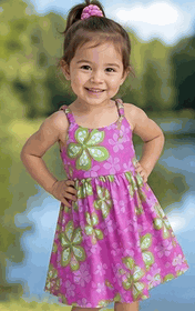 Aloha Hibiscus Toddler Girl Cute Dress 3539Pink Aloha Hibiscus Toddler Girl Cute Dress 3539Pink