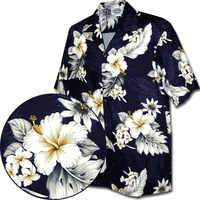Aloha Shirts (Navy) Men's Tropical Luau