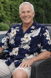 Aloha Shirts (Navy) Men's Tropical Luau