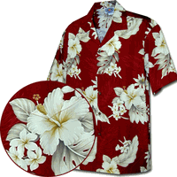 Aloha Shirts (Red) Men's Tropical Luau