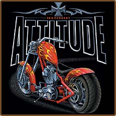 Attitude-Motorcycle Adult Tees
