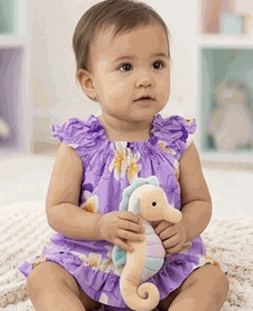 Baby Purple Hawaiian Outfit White Plumeria 