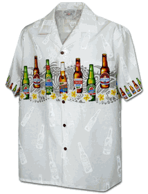Beer Men's Fun Hawaiian Shirt 3946White