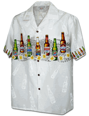 Beer Men's Fun Hawaiian Shirt 3946White