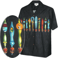 Beer Taps Pacific Legend Men's Camp Shirts 3986Black