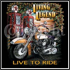 Bike At Texaco Pump Tees