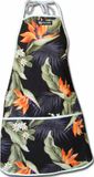 Bird Of Paradise Black Aloha Apron Bird Of Paradise Black Aloha Apron