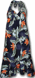 Bird Of Paradise Black Halter Hawaiian Dress
