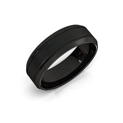 Black Tungsten Carbide 8mm Ring Size 7 to 12 