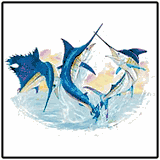 Blue & Black Marlin T-Shirts Blue & Black Marlin T-Shirts