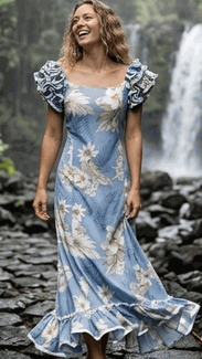 Blue Dresses The Luau Hawaiian Muumuu Blue Dresses The Luau Hawaiian Muumuu