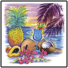 Blue Hawaii Adult T-Shirts 