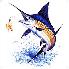 Blue Marlin Tropical T-Shirts