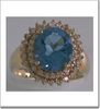 Blue Topaz-3 Ring Size 7.5 Blue Topaz-3 Ring Size 7.5